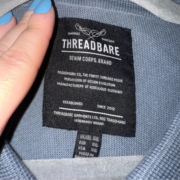 Men’s Threadbare Brand  NWT Casual Blue Cotton Plus Size Polo Shirt Size XXL NEW - Picture 9 of 15